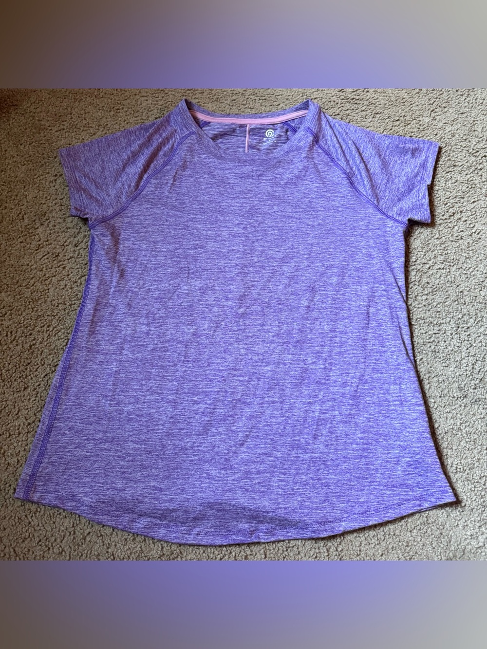 Champion Purple Heather Short Sleeve Active Tee